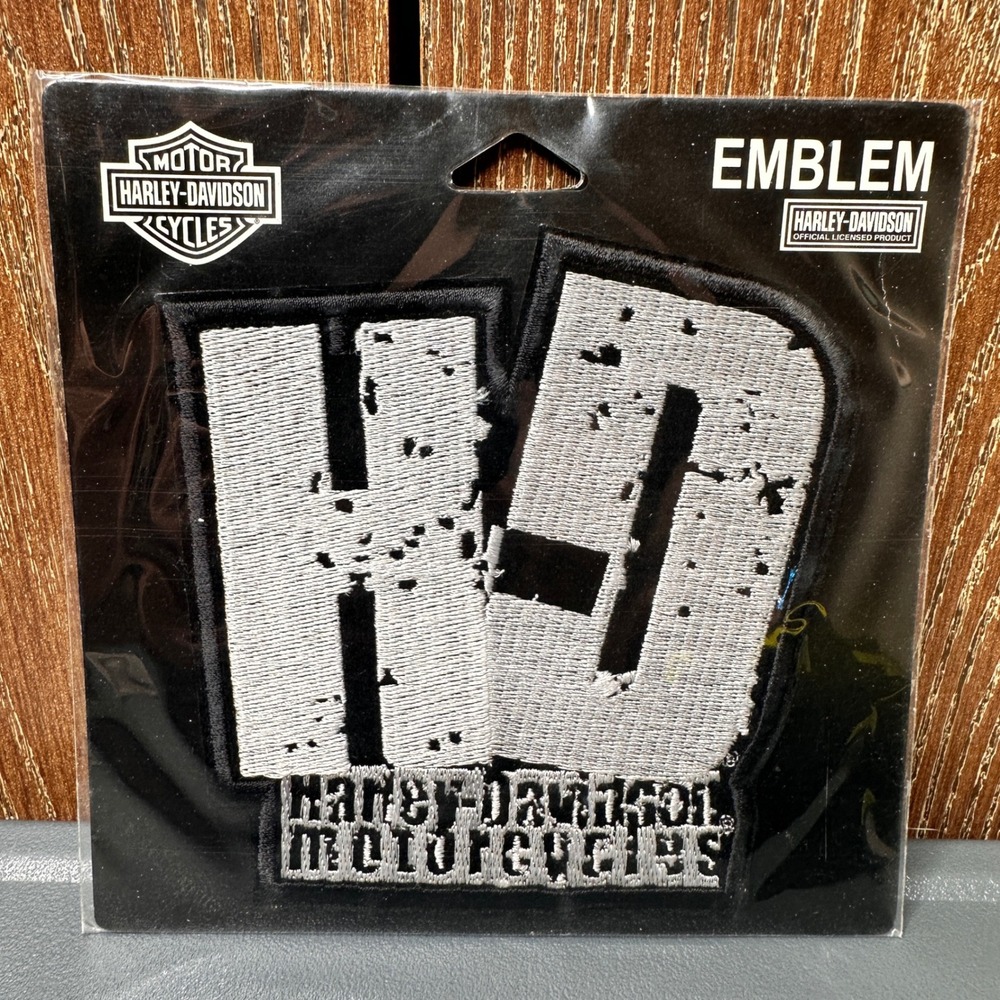 NEW 2008 Harley Davidson 4.5" Distressed HD Logo Sew Embroidered Patch Y2K RARE